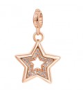 ROSATO Star-shaped charm. Silver.
