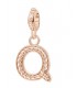 Charm Rosato. Letra Q. RZ095.